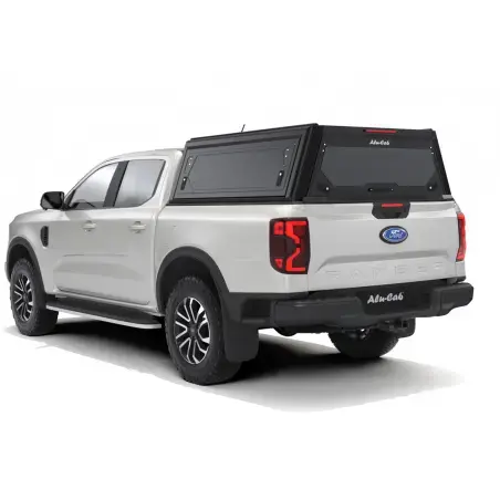 Hardtop Contour noir lisse sans fenêtre latérale Ford Ranger 2023+ double cabine Alu-Cab
